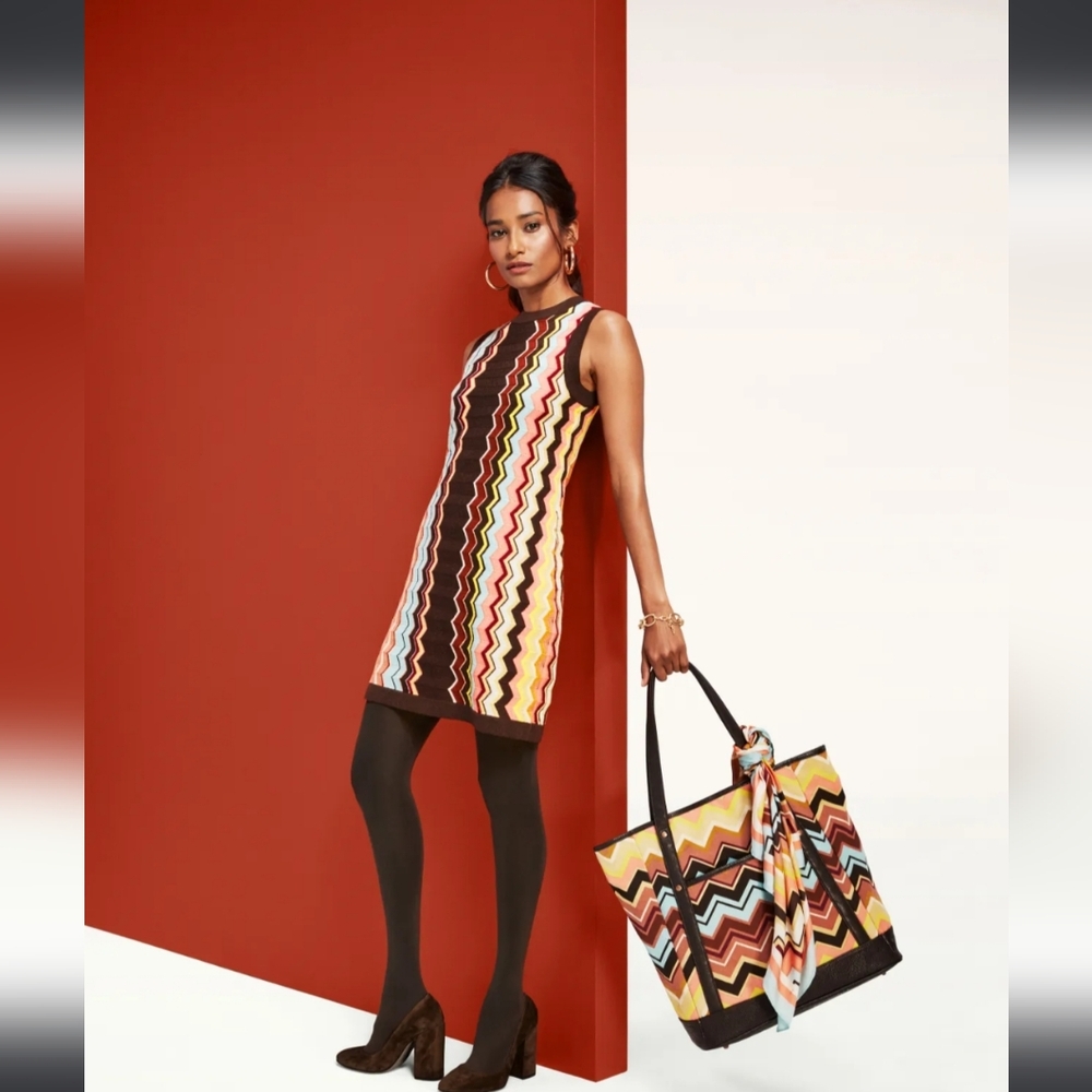 MISSONI For Target 20th Anniversary Collection Knit Chevron Sweater Dress SM